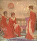 Harmonia w kolorze cielistym i czerwonym - James Abbott McNeill Whistler — widok dzieła