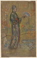 Kobieta japońska malująca wachlarz - James Abbott McNeill Whistler — widok dzieła