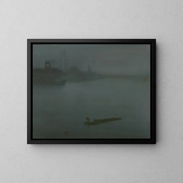 Nocny w odcieniach niebieskiego i srebra - James Abbott McNeill Whistler — oprawiony obraz na ścianie