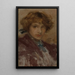 Studium głowy i ramion młodej dziewczyny - James Abbott McNeill Whistler — oprawiony obraz na ścianie