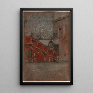 James Abbott McNeill Whistler - The Staircase Note in Red.webp