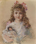 Betty Hazard z jej ulubioną lalką - James Carroll Beckwith — widok dzieła