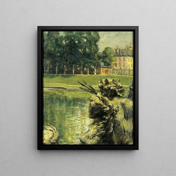 Ogrodu Fontaine w Nîmes we Francji - James Carroll Beckwith — oprawiony obraz na ścianie