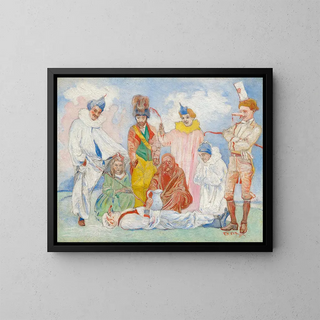 Chrzest masek - James Ensor — oprawiony obraz na ścianie
