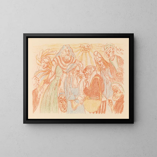 Denier de César - James Ensor — oprawiony obraz na ścianie