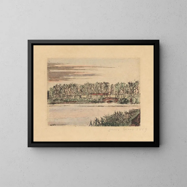 Le pont du bois à Ostende - James Ensor — oprawiony obraz na ścianie
