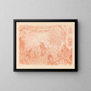 Wjazd do Jerozolimy - James Ensor — oprawiony obraz na ścianie