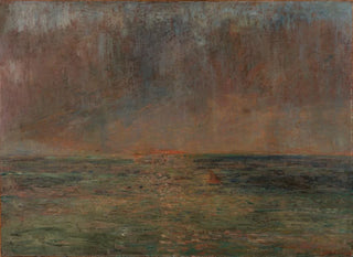 dużego morskiego krajobrazu o zachodzie słońca - James Ensor — widok dzieła
