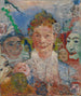 Stara dama z maskami - James Ensor — widok dzieła