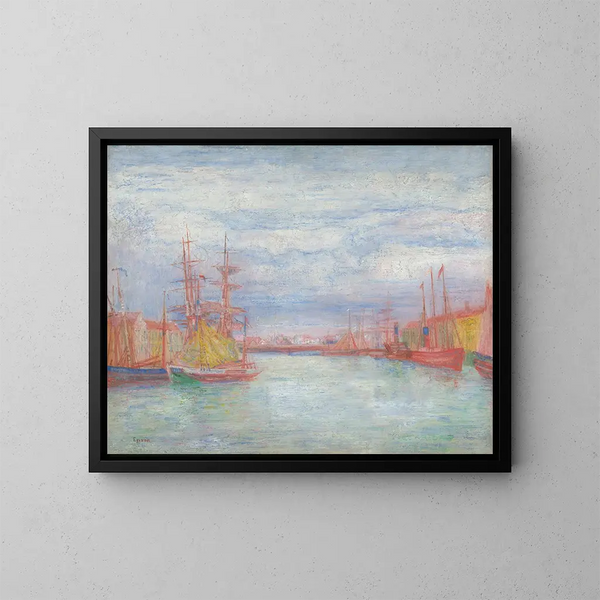 Port w Ostendzie - James Ensor — oprawiony obraz na ścianie