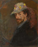 Autoportret z kwiatowym kapeluszem - James Ensor — widok dzieła