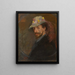 Autoportret z kwiatowym kapeluszem - James Ensor — oprawiony obraz na ścianie
