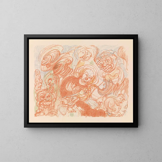 La Sainte Famille - James Ensor — oprawiony obraz na ścianie