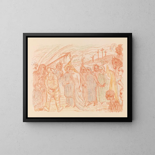 Powrót kawalerii - James Ensor — oprawiony obraz na ścianie