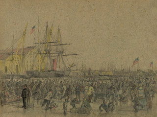James Fuller Queen - Scene on the Delaware River at Philada during the severe winter of 1856.webp