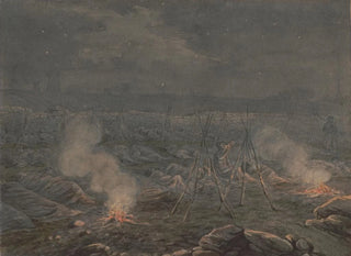 James Fuller Queen - Sketches with Co B 8th Reg Pa Ma under the officers of the old Southwark Gaurd first night at Hagerstown.webp