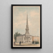 La quatrième église baptiste coin nord-ouest des rues Fifth et Buttonwood Philadelphie - James Fuller Queen — oprawiony obraz na ścianie