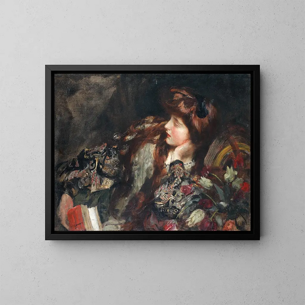 Kontemplacja - James Jebusa Shannon — oprawiony obraz na ścianie