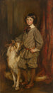 Meredith Bunny Howland Pyne z jej psem Hector - James Jebusa Shannon — widok dzieła