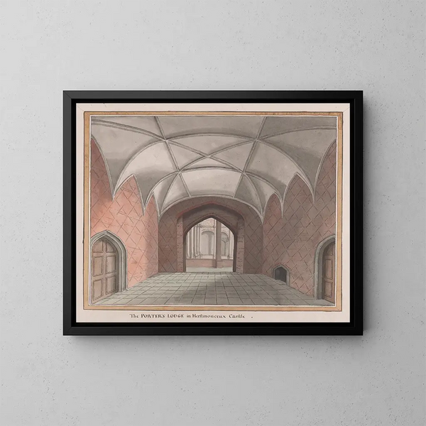 Le pavillon des portiers du château de Herstmonceux, Sussex de l'Est - James Lambert de Lewes — oprawiony obraz na ścianie