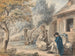 L'artysta szkicujący Panią de St Legier jako pasterkę - James Moore — widok dzieła