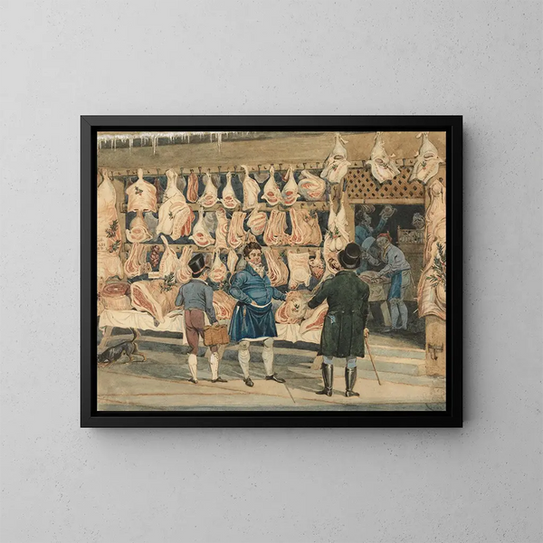 Le Marché de la Viande - James Pollard — oprawiony obraz na ścianie