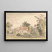 Cottages et arbres avec une clôture - James Stark — oprawiony obraz na ścianie