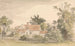 Cottages et arbres avec une clôture - James Stark — widok dzieła