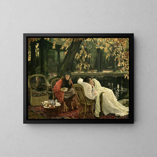 Un convalescent - James Tissot — oprawiony obraz na ścianie