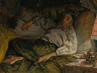 Leżąca dama - James Tissot — widok dzieła