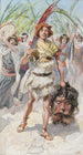 Dawida przynosi głowę Goliata do Jerozolimy - James Tissot — widok dzieła