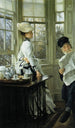 Czytanie wiadomości - James Tissot — widok dzieła