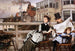 Czekając na prom w tawernie sokoła - James Tissot — widok dzieła