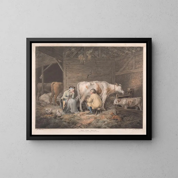 La maison des vaches - James Ward — oprawiony obraz na ścianie
