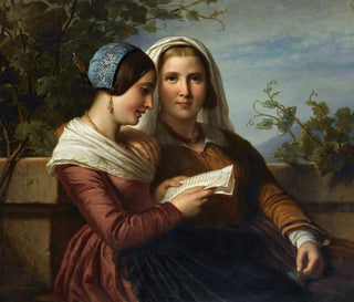 La Lettre d'amour - Jan Adam Kruseman — widok dzieła