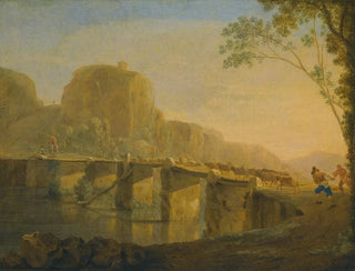 Jan Asselijn - Landscape With Shepherds And Their Flock Crossing The Ponte Acquoria Near Tivoli.webp