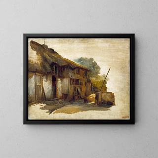 Ferme - Jan August Hendrik Leys — oprawiony obraz na ścianie