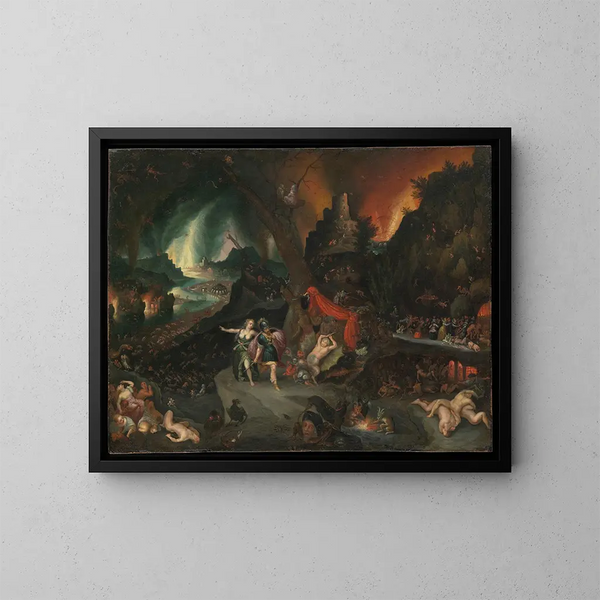 Eneusz i Sybilla w Piekle - Jan Brueghel młodszy — oprawiony obraz na ścianie