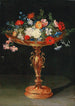 Kwiaty w złotej misie - Jan Brueghel młodszy — widok dzieła