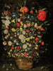 Martwa natura z dużym bukietem kwiatów w drewnianym wiadrze - Jan Brueghel młodszy — widok dzieła