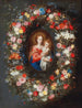 La Vierge à l'Enfant entourée d'une guirlande florale - Jan Brueghel le Jeune — widok dzieła