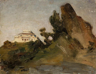 Jan Cigliski - Abu Road maharajahs house at dusk From the journey to India.webp