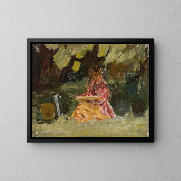 Peintre au travail - Jan Cybis — oprawiony obraz na ścianie