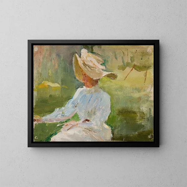 Portret Eugénie Aleksandra Rubtsov, matki malarza Rubtsova - Jan Cybis — oprawiony obraz na ścianie