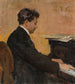 Portret Józefa Hofmanna przy pianinie - Jan Cybis — widok dzieła