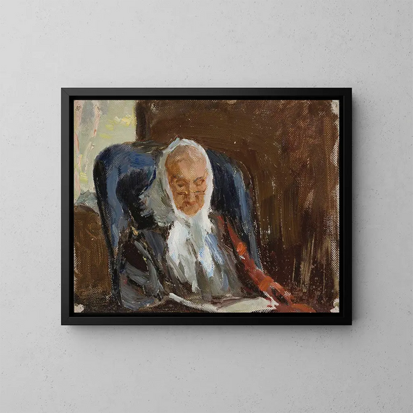 portret Marii Petrownej Rubtsov, babci malarza Rubtsova - Jan Cybis — oprawiony obraz na ścianie