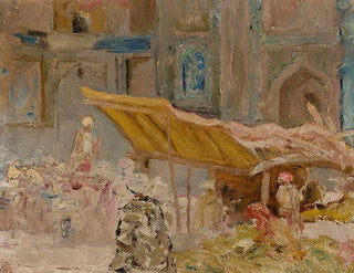 Targ owoców w Samarkandzie, podróż po Turkestan - Jan Cybis — widok dzieła