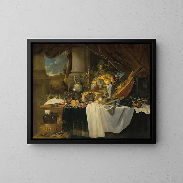 Martwa natura ze stołu - Jan Davidsz de Heem — oprawiony obraz na ścianie