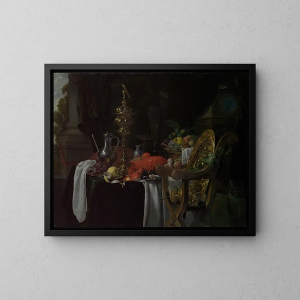Martwa natura: Scena bankietowa - Jan Davidsz de Heem — oprawiony obraz na ścianie