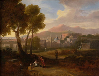 spoza murów miasta - Jan Frans van Bloemen — widok dzieła